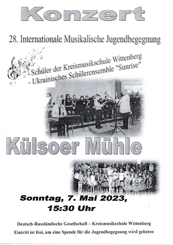 Plakat Konzert Külsoer Mühle